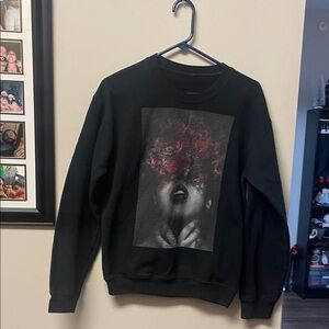 Black Graphic Men's Sweater
